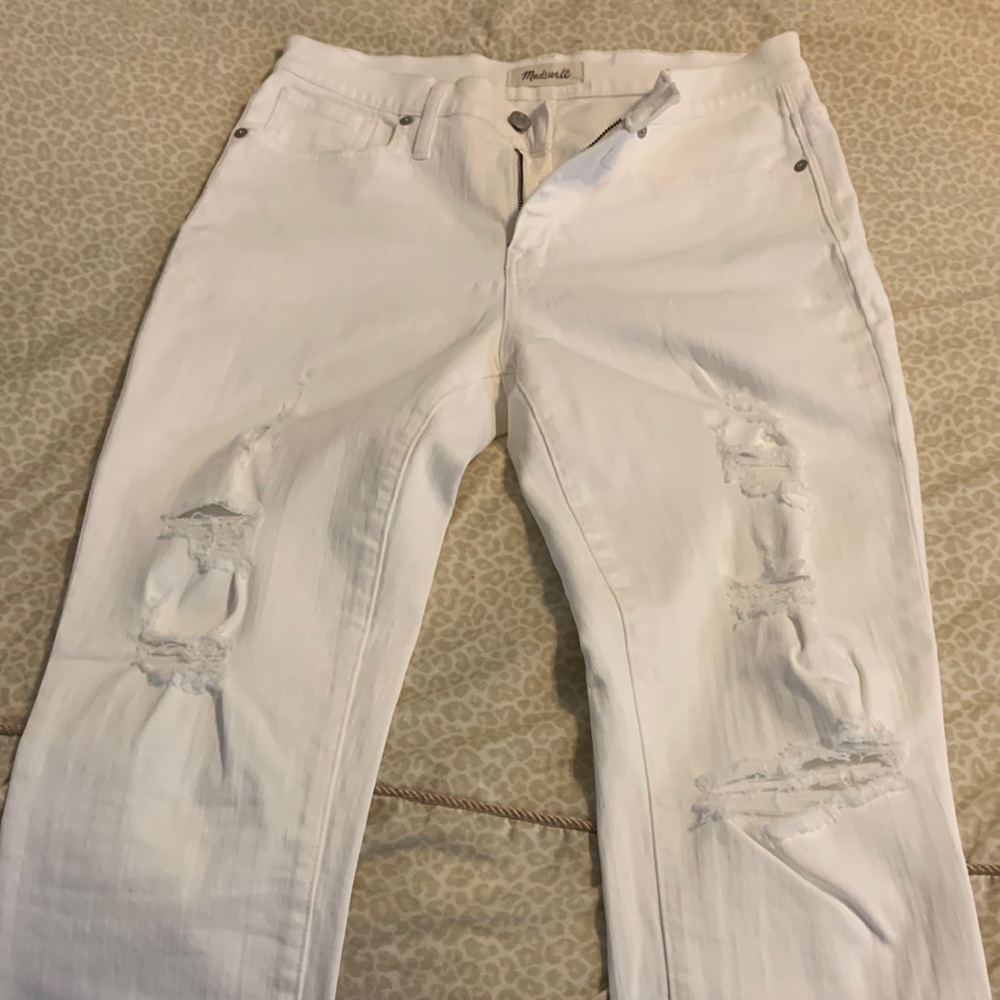 Distressed Madewell Cropped Jeans Size 10